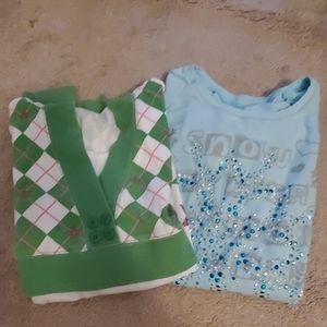2 girls Justice size 16 long tops
